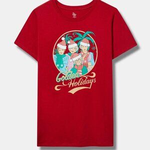 Torrid 3X size 3 Red Graphic Tee t-shirt Golden Girls Christmas